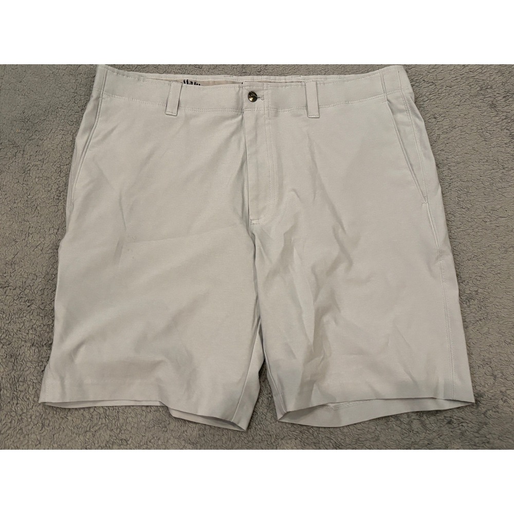 Callaway Mens Golf Shorts Light Gray Performance Flat Front Stretch Size 36